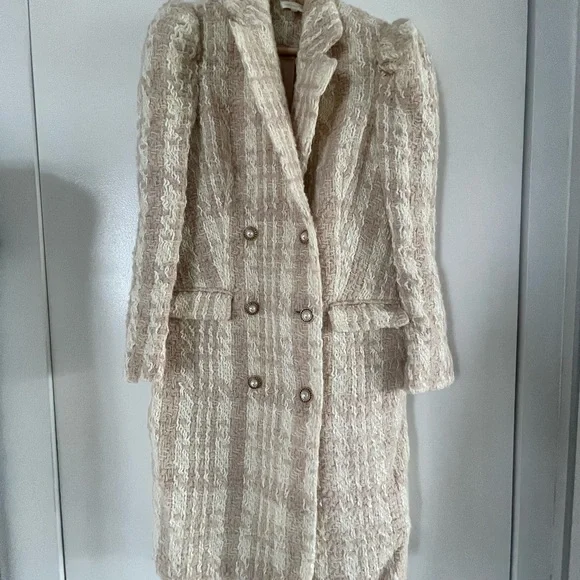 LoveShackFancy Cream Teddy Jacket - Picture 2 of 4
